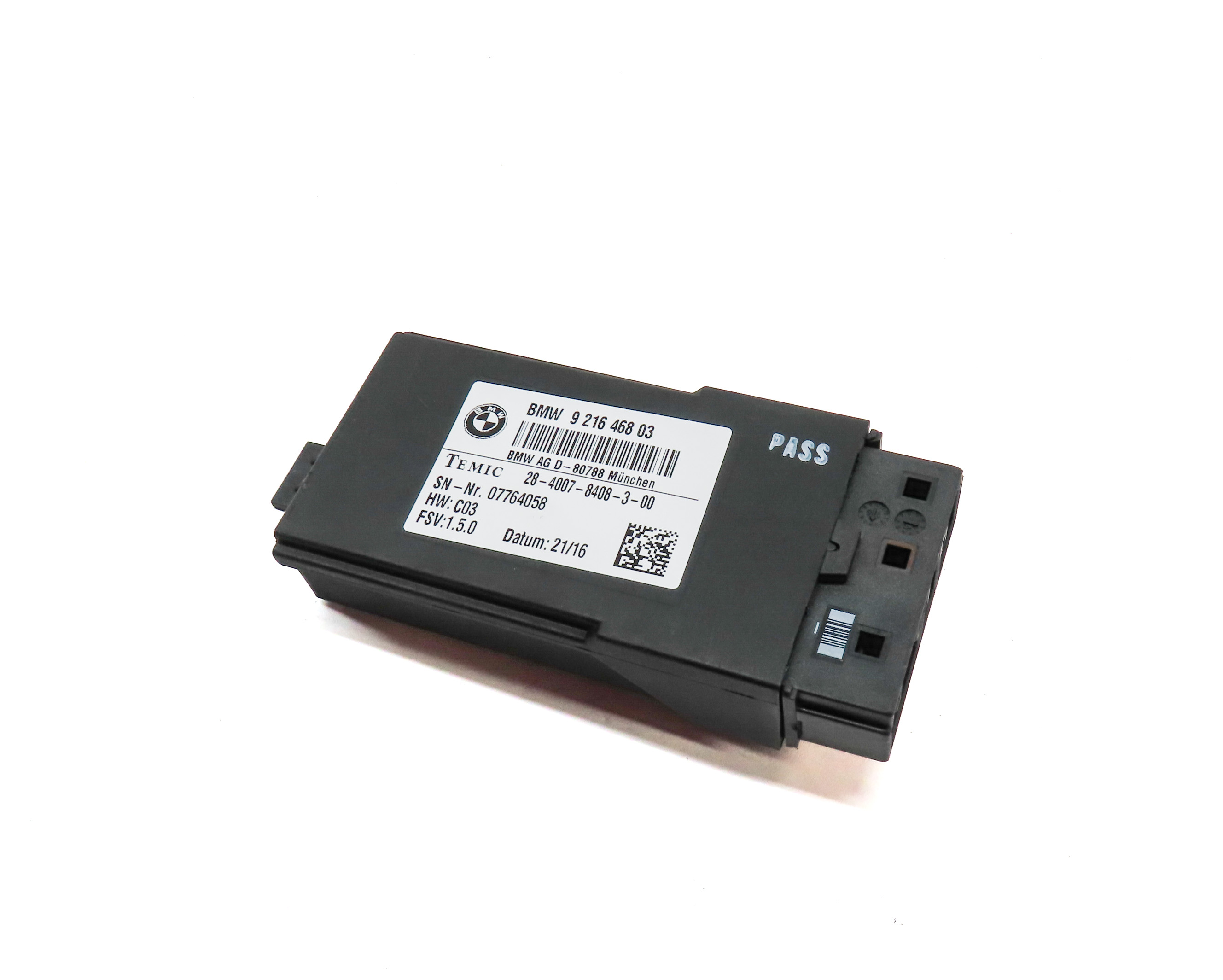 2017 BMW X3 (F25) FRONT RIGHT PASSENGER SEAT CONTROL MODULE — exact item pictured